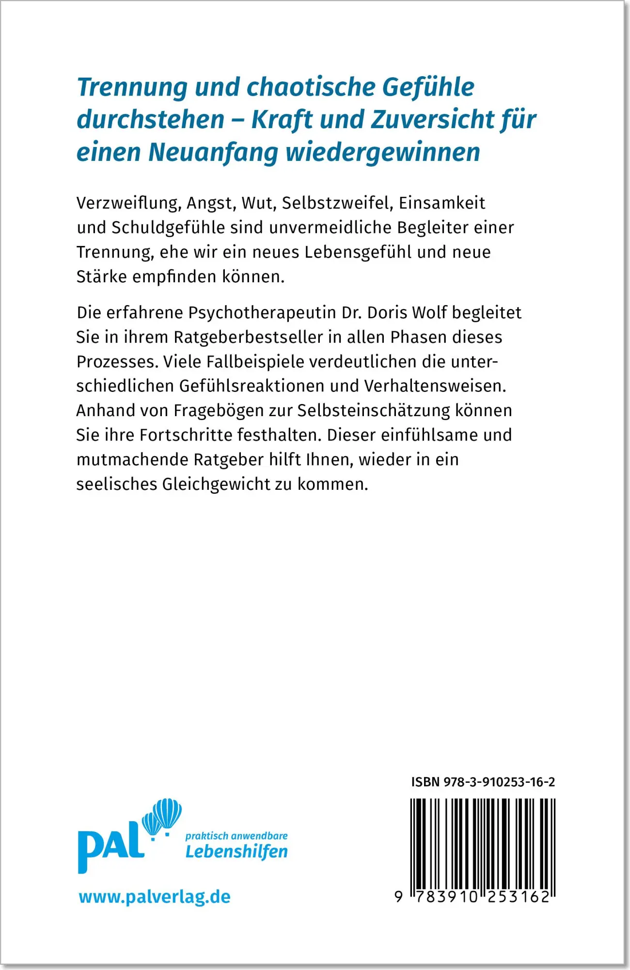 Rückseite: 9783910253162 | Wenn der Partner geht | Trennungsschmerz und Liebeskummer bewältigen.