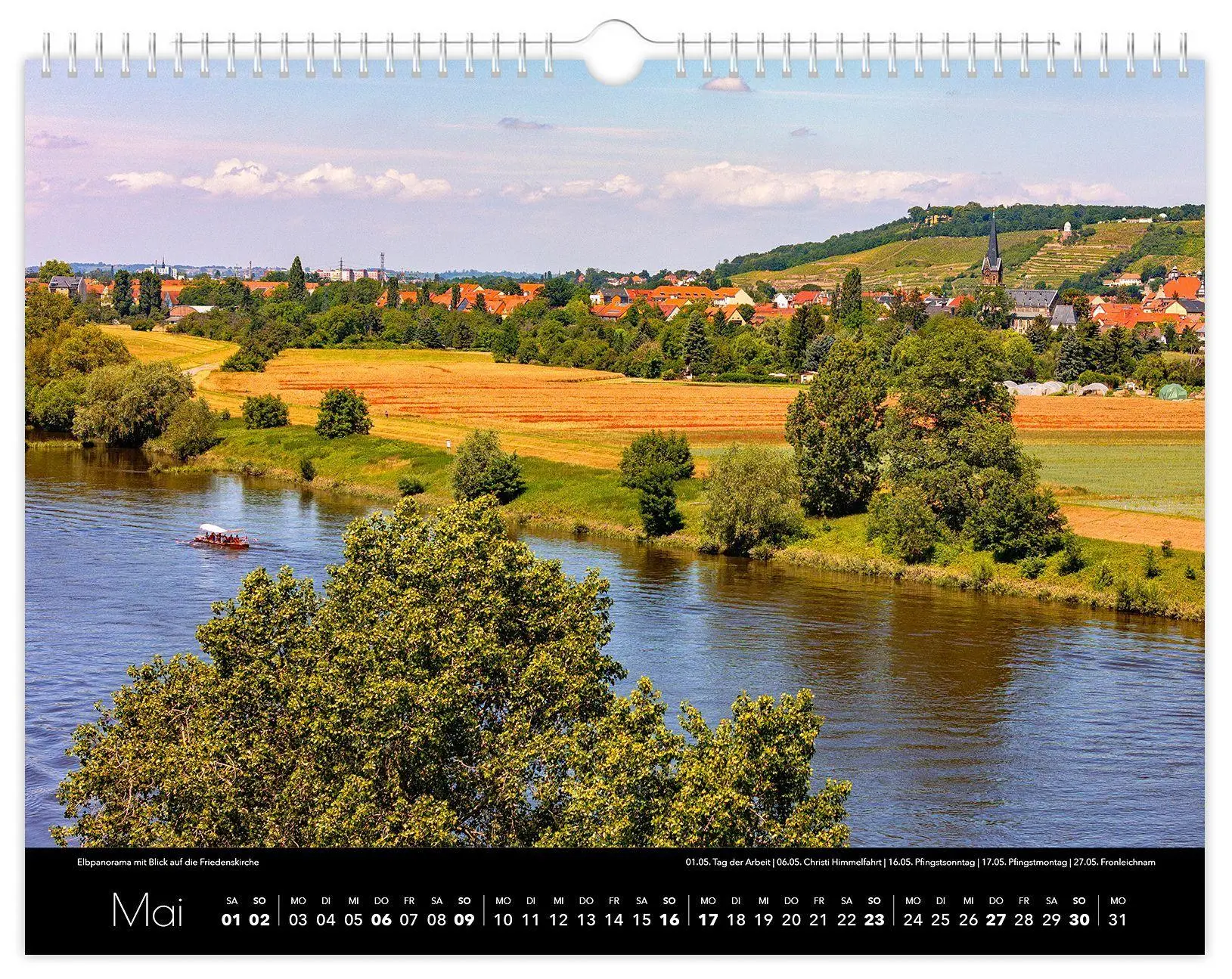 Bild: 9783912303162 | Kalender Radebeul 2027 | 40 x 30 cm schwarzes Kalendarium | Schubert