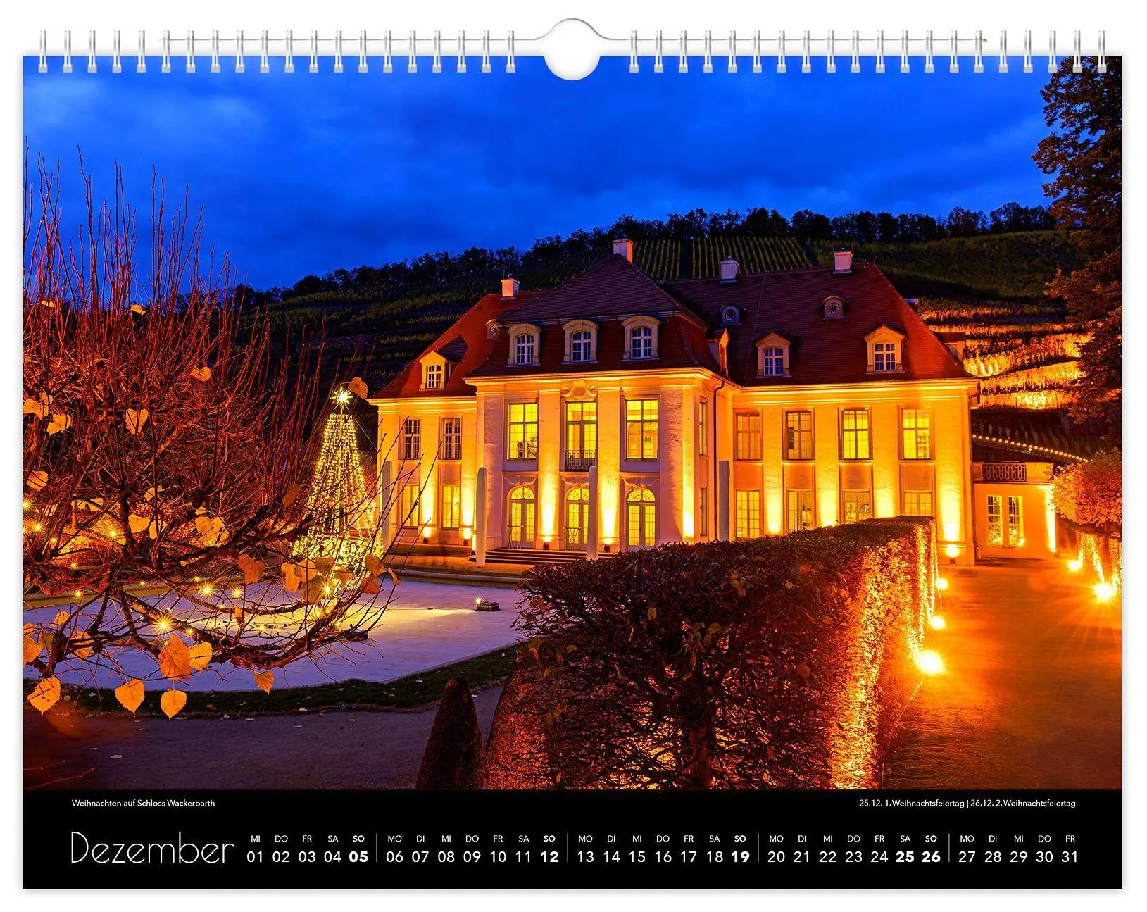 Bild: 9783912303162 | Kalender Radebeul 2027 | 40 x 30 cm schwarzes Kalendarium | Schubert