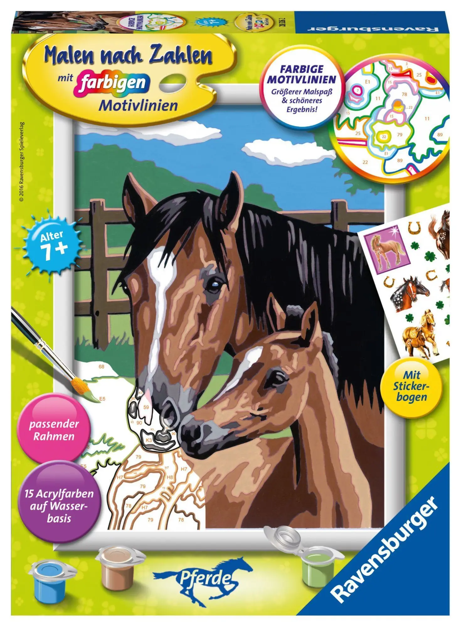 Cover: 4005556283262 | Pferd mit Fohlen | Mit Pferde Stickerbogen! | Spiel | Deutsch | 2017