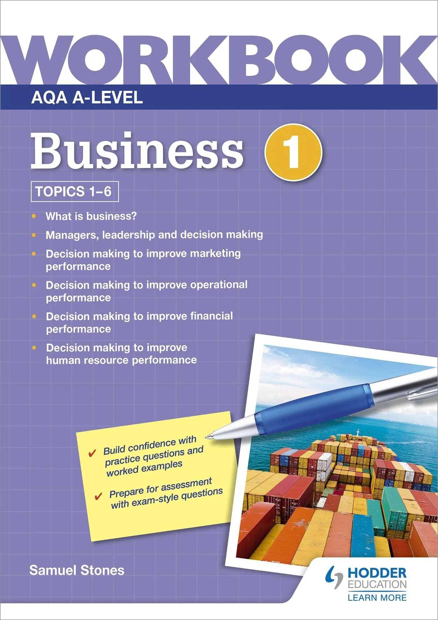 Cover: 9781510483262 | AQA A-Level Business Workbook 1 | Samuel Stones | Taschenbuch | 2020