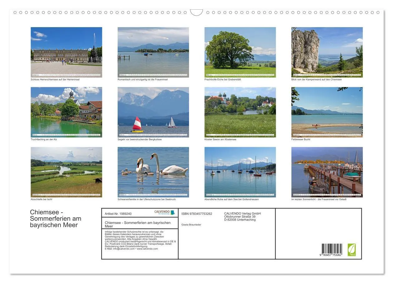 Bild: 9783457753262 | Chiemsee - Sommerferien am bayrischen Meer (Wandkalender 2026 DIN...