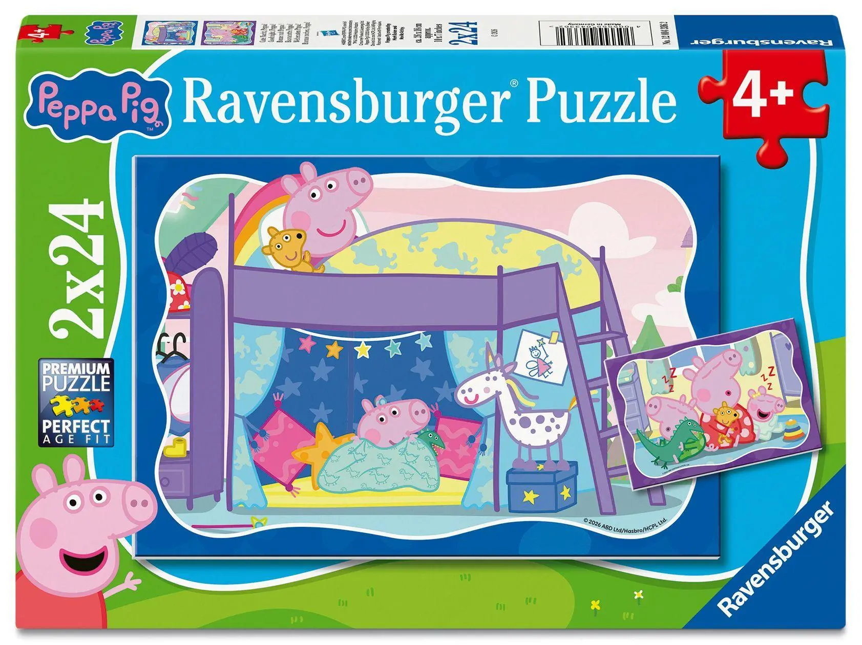 Cover: 4005555043362 | Kinderpuzzle 2x24 Teile - Peppa Wutz - Gute Nacht, Peppa! | Spiel