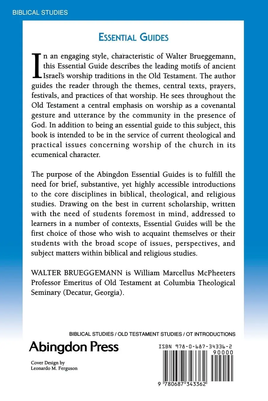 Rückseite: 9780687343362 | Worship in Ancient Israel | An Essential Guide | Walter Brueggemann