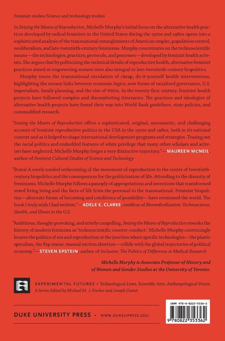 Rückseite: 9780822353362 | Seizing the Means of Reproduction | M. Murphy | Taschenbuch | Englisch