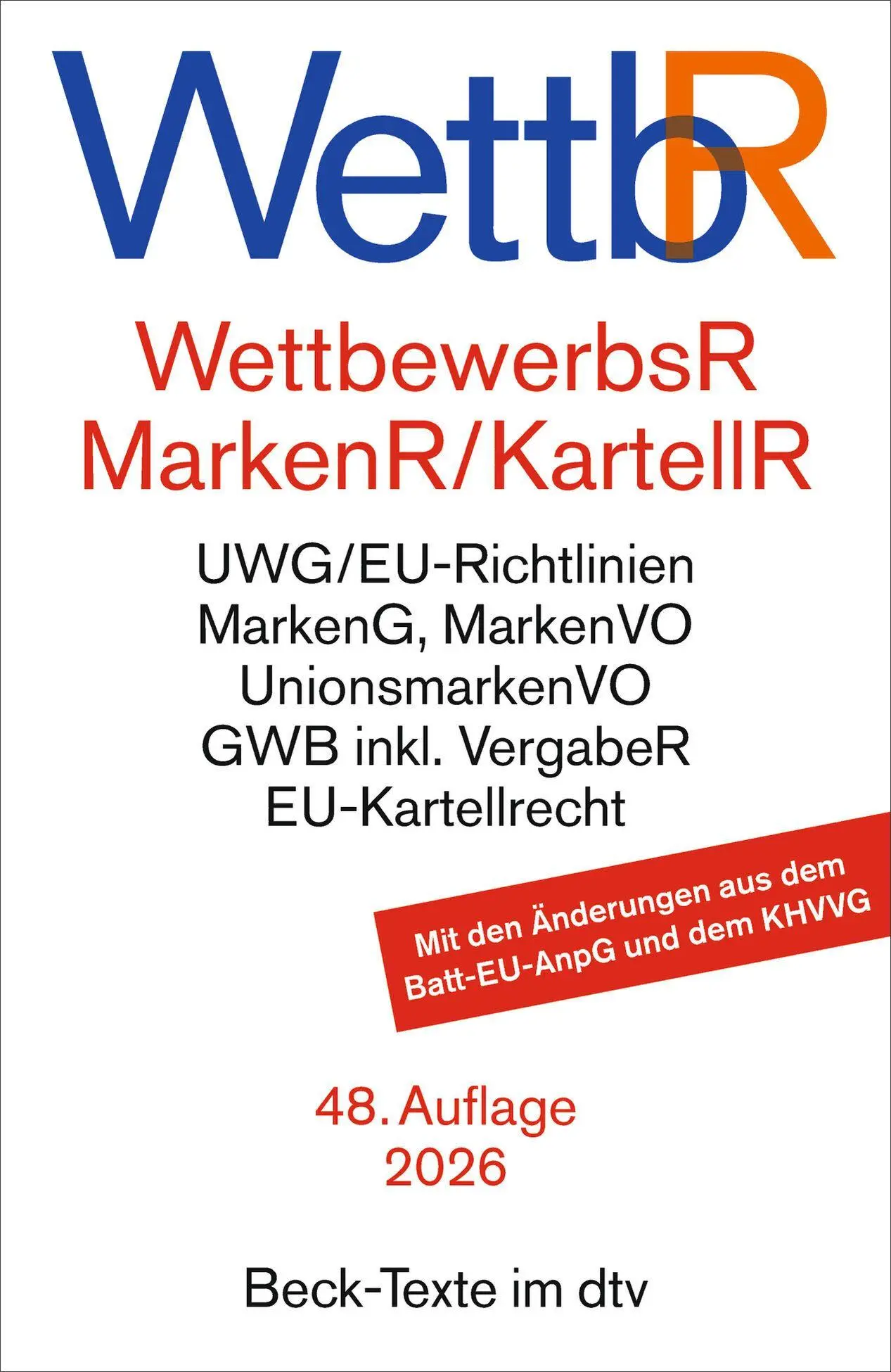 Cover: 9783423533362 | Wettbewerbsrecht, Markenrecht und Kartellrecht. WettbR | Taschenbuch