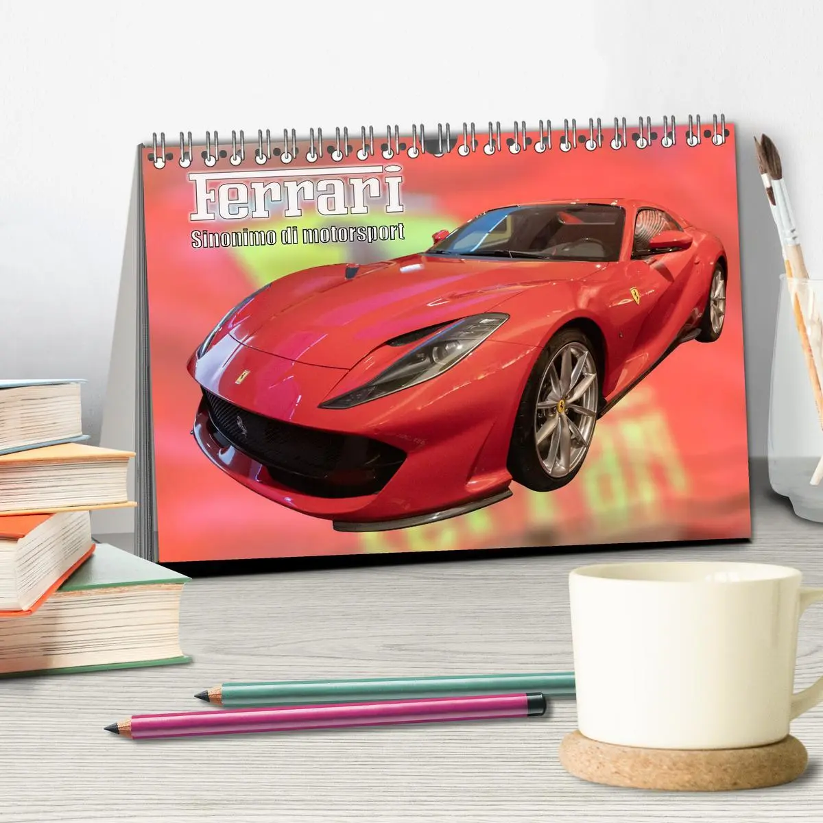 Bild: 9783457503362 | Ferrari - Synonym für Motorsport (Tischkalender 2026 DIN A5 quer),...