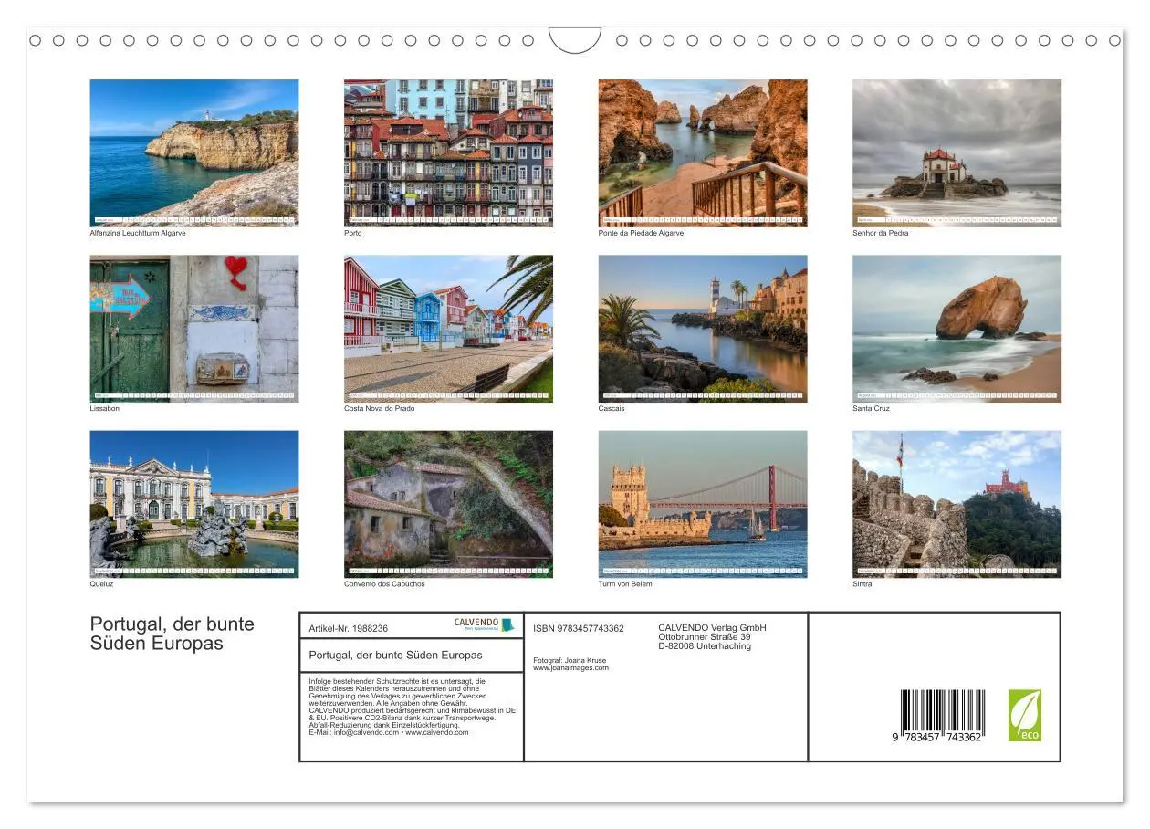 Bild: 9783457743362 | Portugal, der bunte Süden Europas (Wandkalender 2026 DIN A3 quer),...