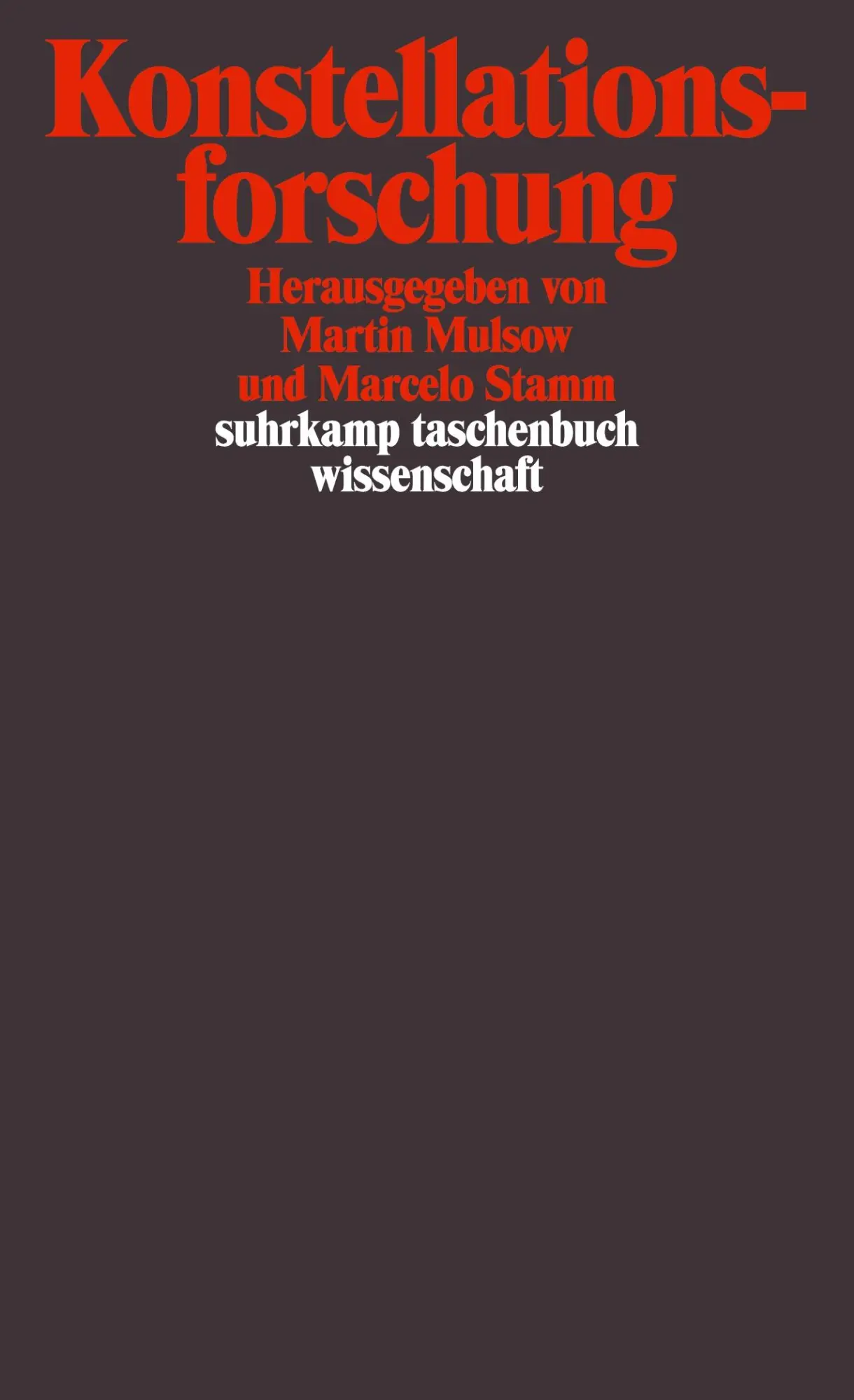Cover: 9783518293362 | Konstellationsforschung | Martin Mulsow (u. a.) | Taschenbuch | 369 S.