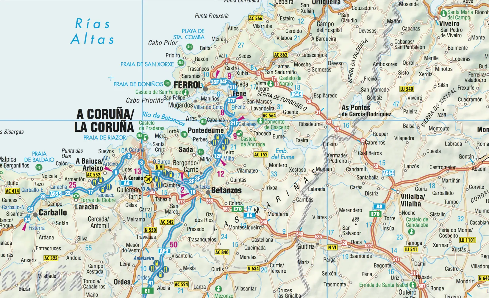 Bild: 9783866093362 | Borch Map Spanien. Espana. Spain | (Land-)Karte | 2 S. | Deutsch