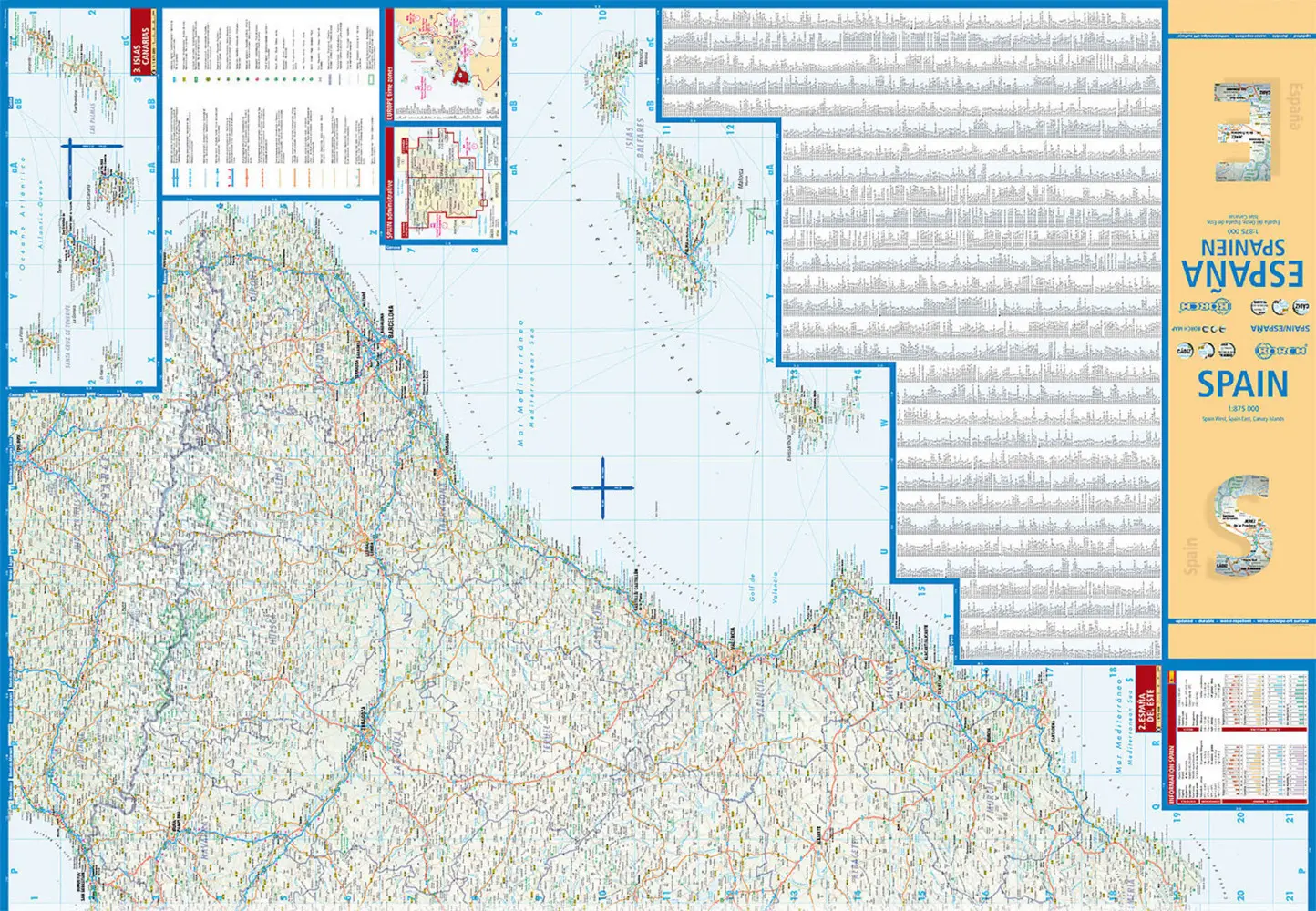 Bild: 9783866093362 | Borch Map Spanien. Espana. Spain | (Land-)Karte | 2 S. | Deutsch
