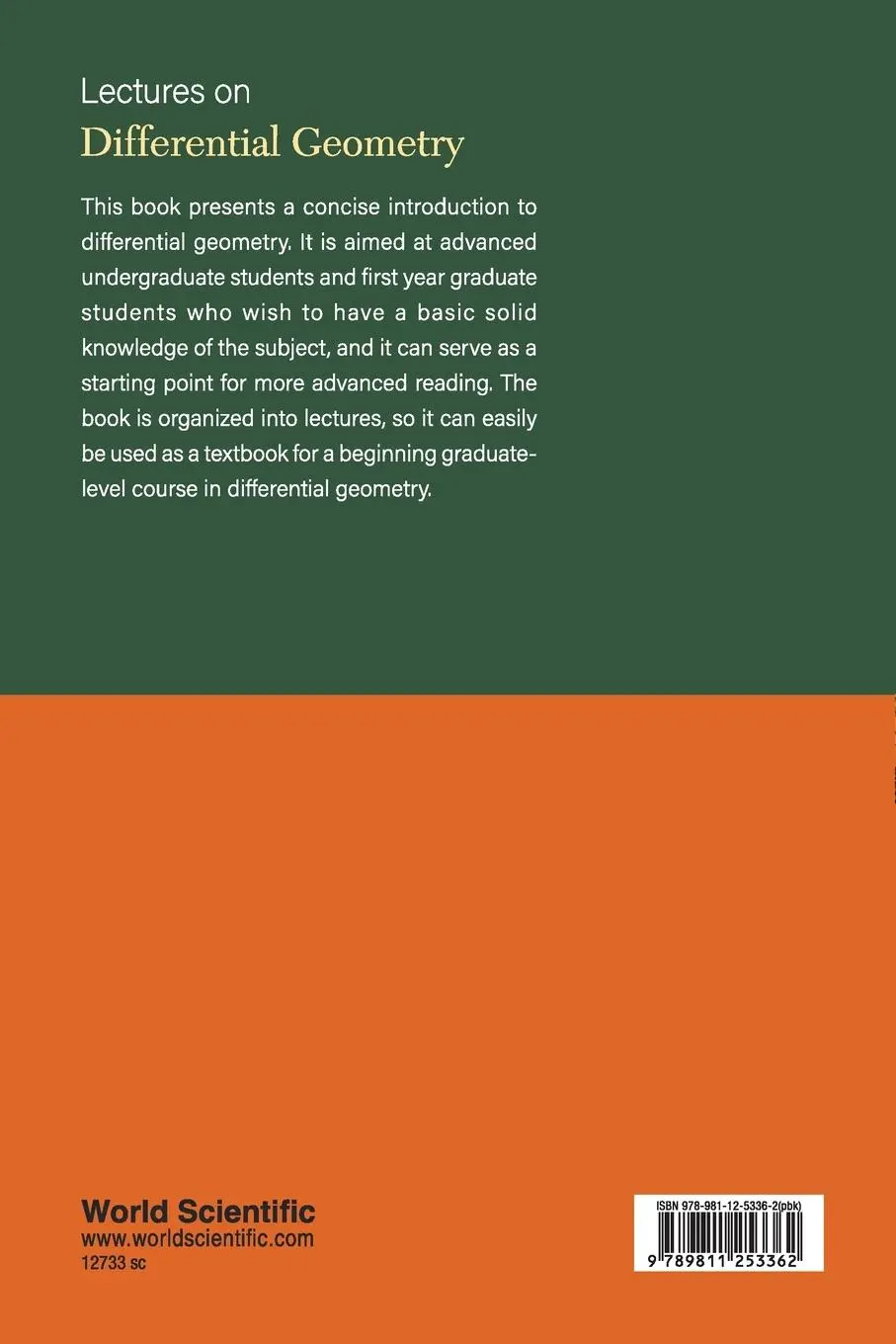 Rückseite: 9789811253362 | LECTURES ON DIFFERENTIAL GEOMETRY | Rui Loja Fernandes | Taschenbuch