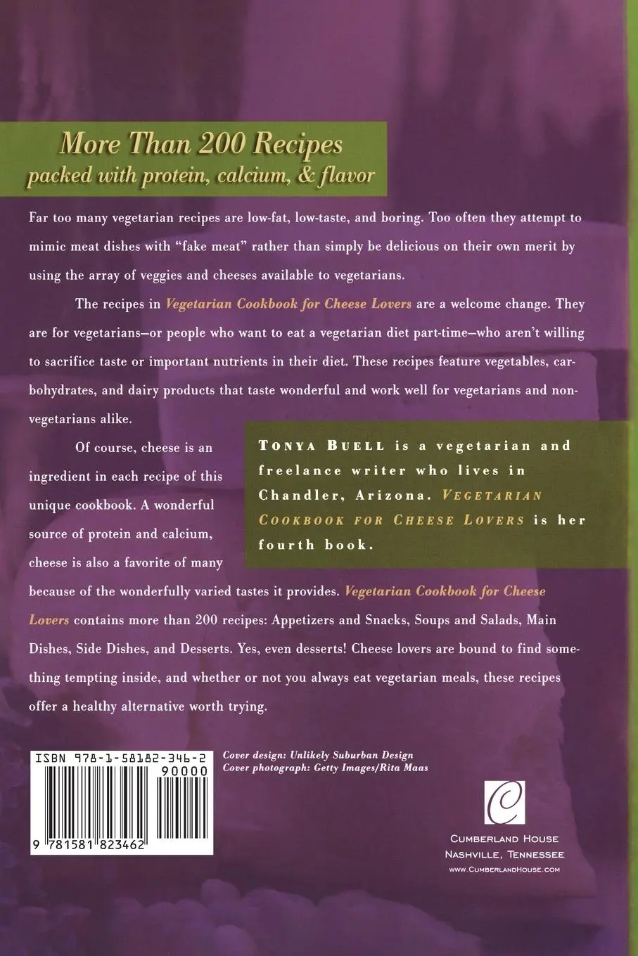 Rückseite: 9781581823462 | The Vegetarian Cookbook for Cheese Lovers | Tonya Buell | Taschenbuch