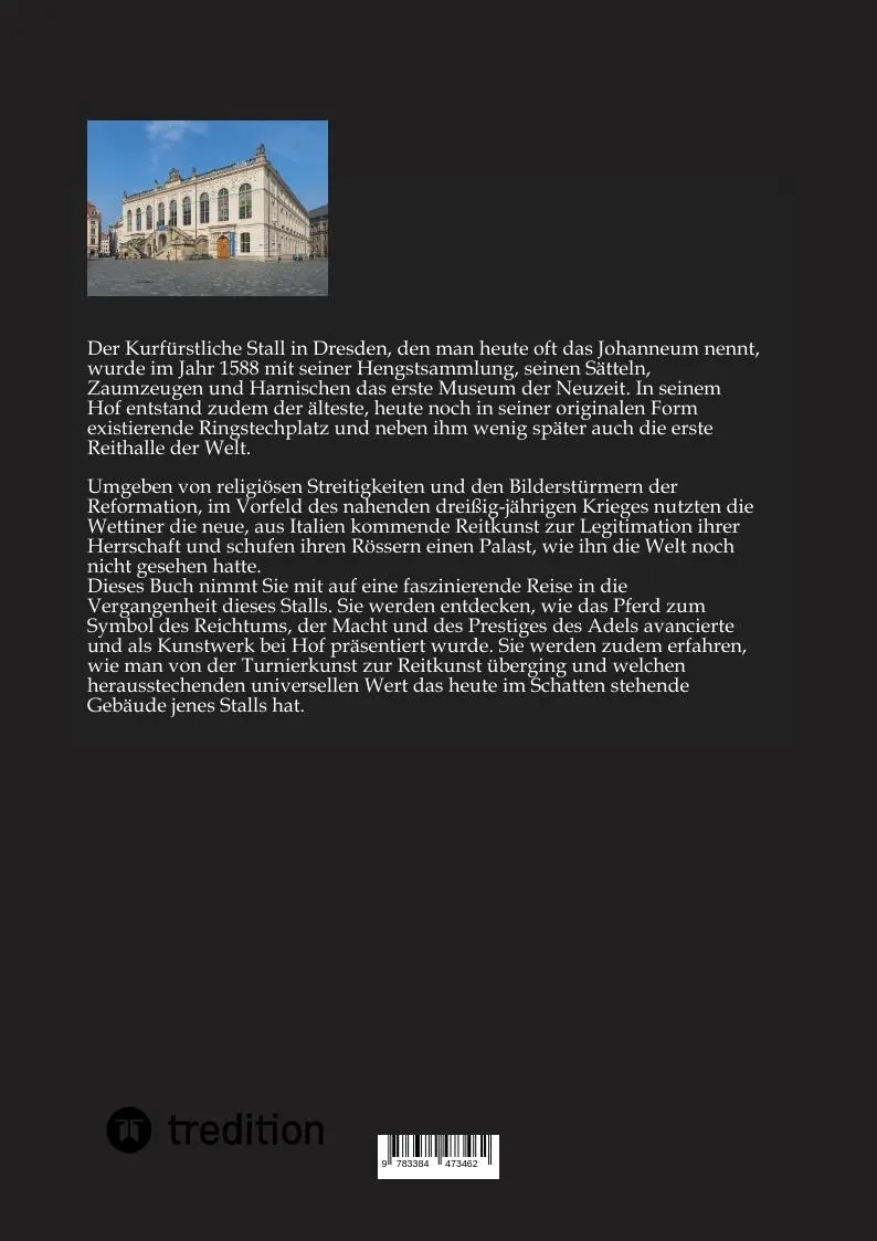 Rückseite: 9783384473462 | Kurfürstlicher Stall und Stallhof Dresden | Ulrike Ortrere (u. a.)