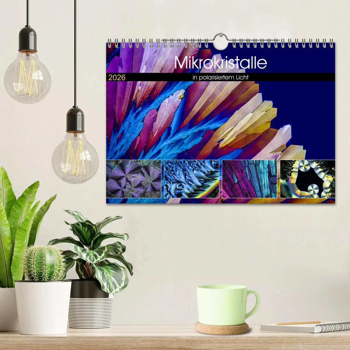 Bild: 9783516063462 | Mikrokristalle in polarisiertem Licht (Wandkalender 2026 DIN A4...