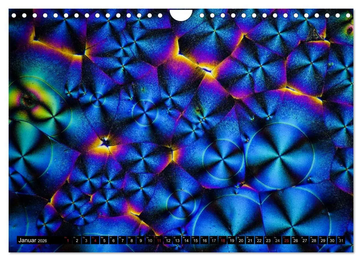 Bild: 9783516063462 | Mikrokristalle in polarisiertem Licht (Wandkalender 2026 DIN A4...