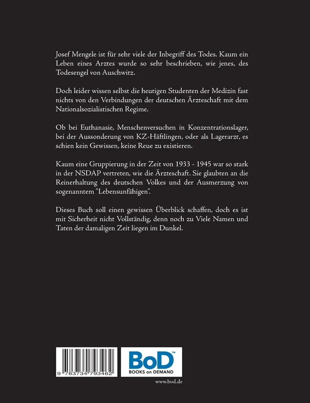 Rückseite: 9783734793462 | Der Tod kam in Weiß | Hitlers mörderische Ärzte | Neal | Taschenbuch