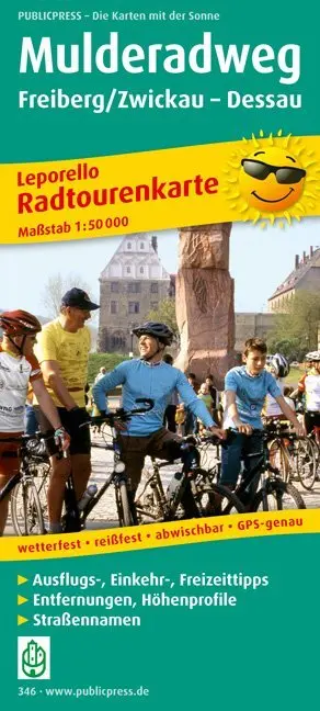 Cover: 9783899203462 | PublicPress Leporello Radtourenkarte Mulderadweg, Freiberg/Zwickau...