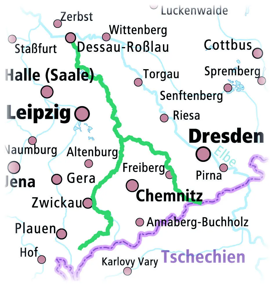 Bild: 9783899203462 | PublicPress Leporello Radtourenkarte Mulderadweg, Freiberg/Zwickau...