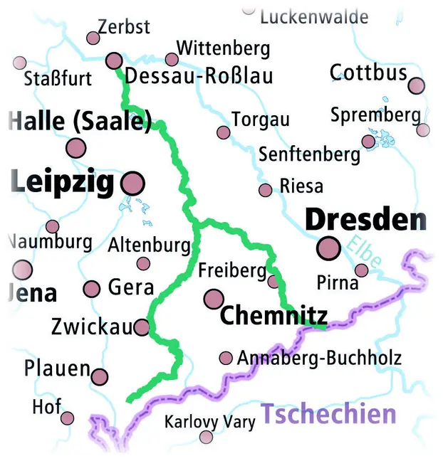Bild: 9783899203462 | PublicPress Leporello Radtourenkarte Mulderadweg, Freiberg/Zwickau...