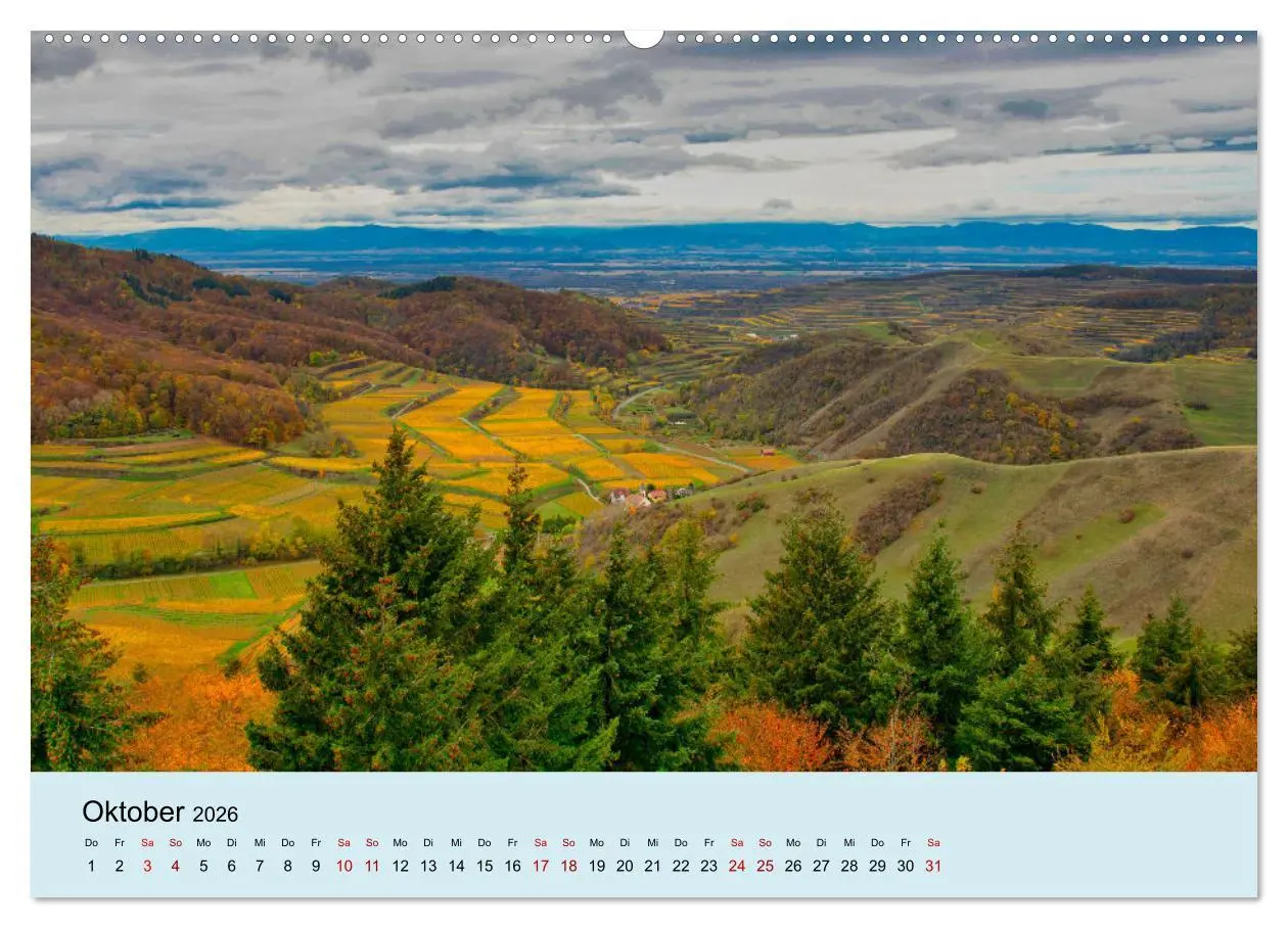 Bild: 9783457273562 | Kaiserstuhlblicke (Wandkalender 2026 DIN A2 quer), CALVENDO...