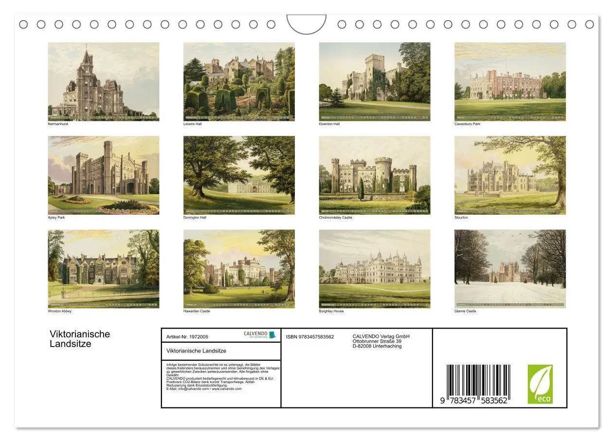 Bild: 9783457583562 | Viktorianische Landsitze (Wandkalender 2026 DIN A4 quer), CALVENDO...