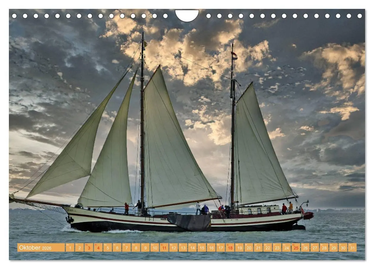 Bild: 9783457723562 | Segeln im Sonnenuntergang (Wandkalender 2026 DIN A4 quer), CALVENDO...