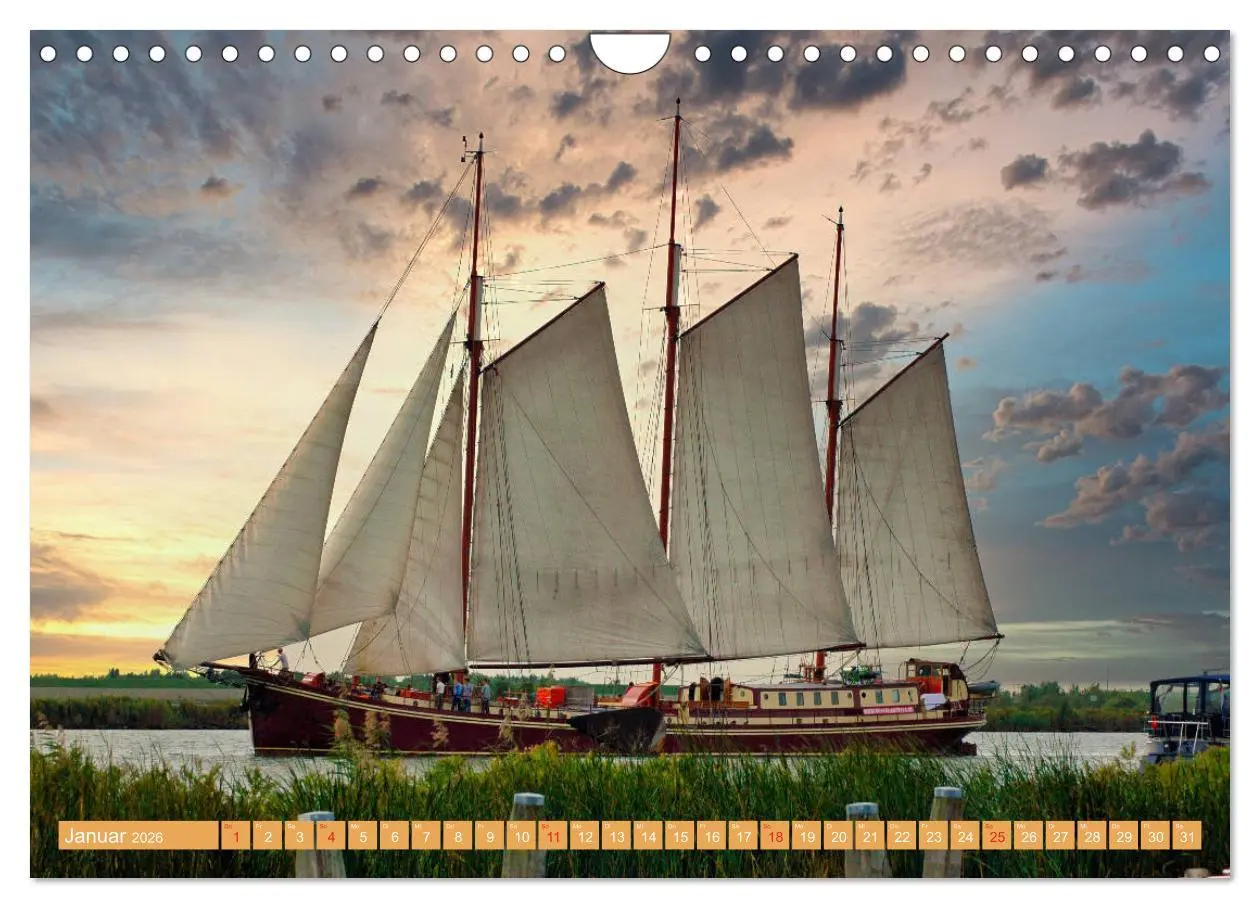 Bild: 9783457723562 | Segeln im Sonnenuntergang (Wandkalender 2026 DIN A4 quer), CALVENDO...