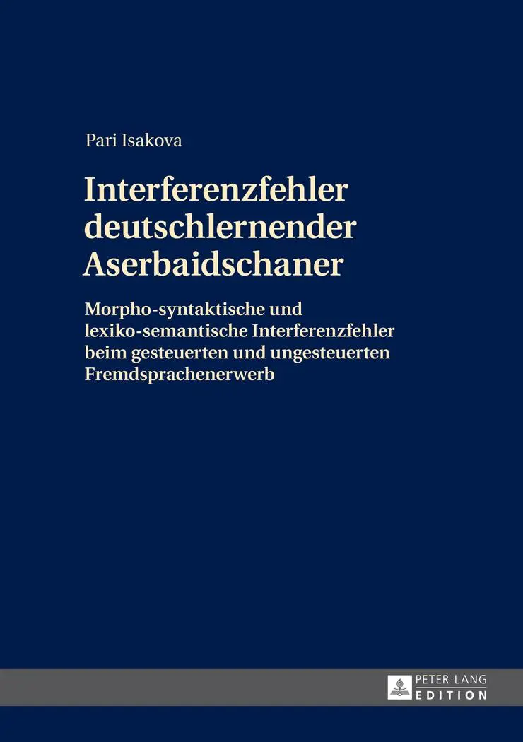 Cover: 9783631653562 | Interferenzfehler deutschlernender Aserbaidschaner | Pari Isakova