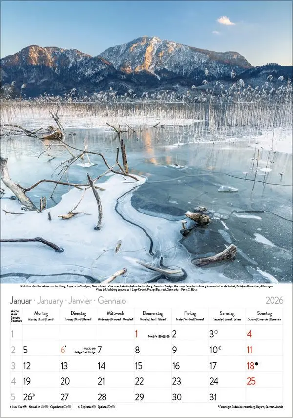 Bild: 9783731883562 | Die Alpen 2026 | Verlag Korsch | Kalender | Spiralbindung | 13 S.