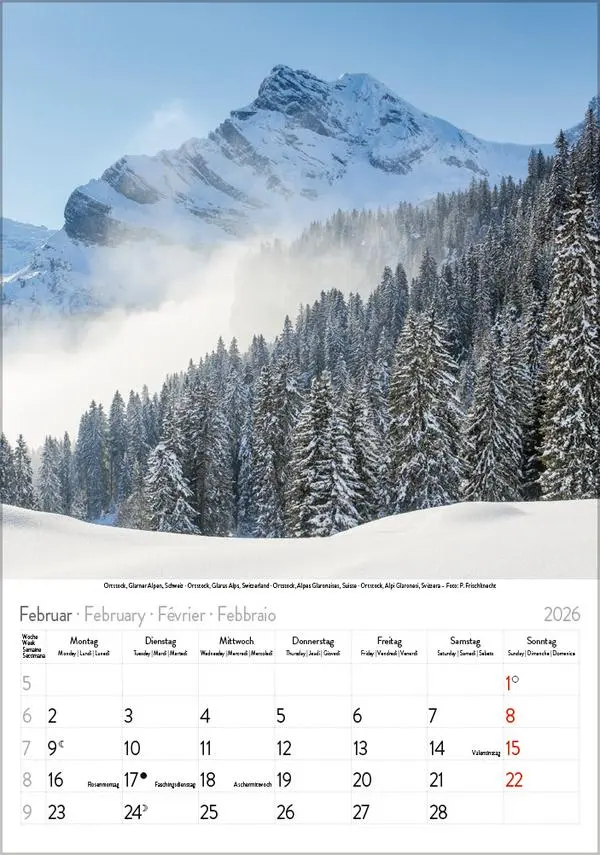 Bild: 9783731883562 | Die Alpen 2026 | Verlag Korsch | Kalender | Spiralbindung | 13 S.