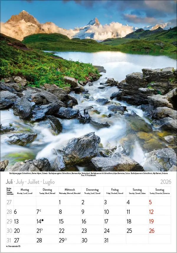 Bild: 9783731883562 | Die Alpen 2026 | Verlag Korsch | Kalender | Spiralbindung | 13 S.