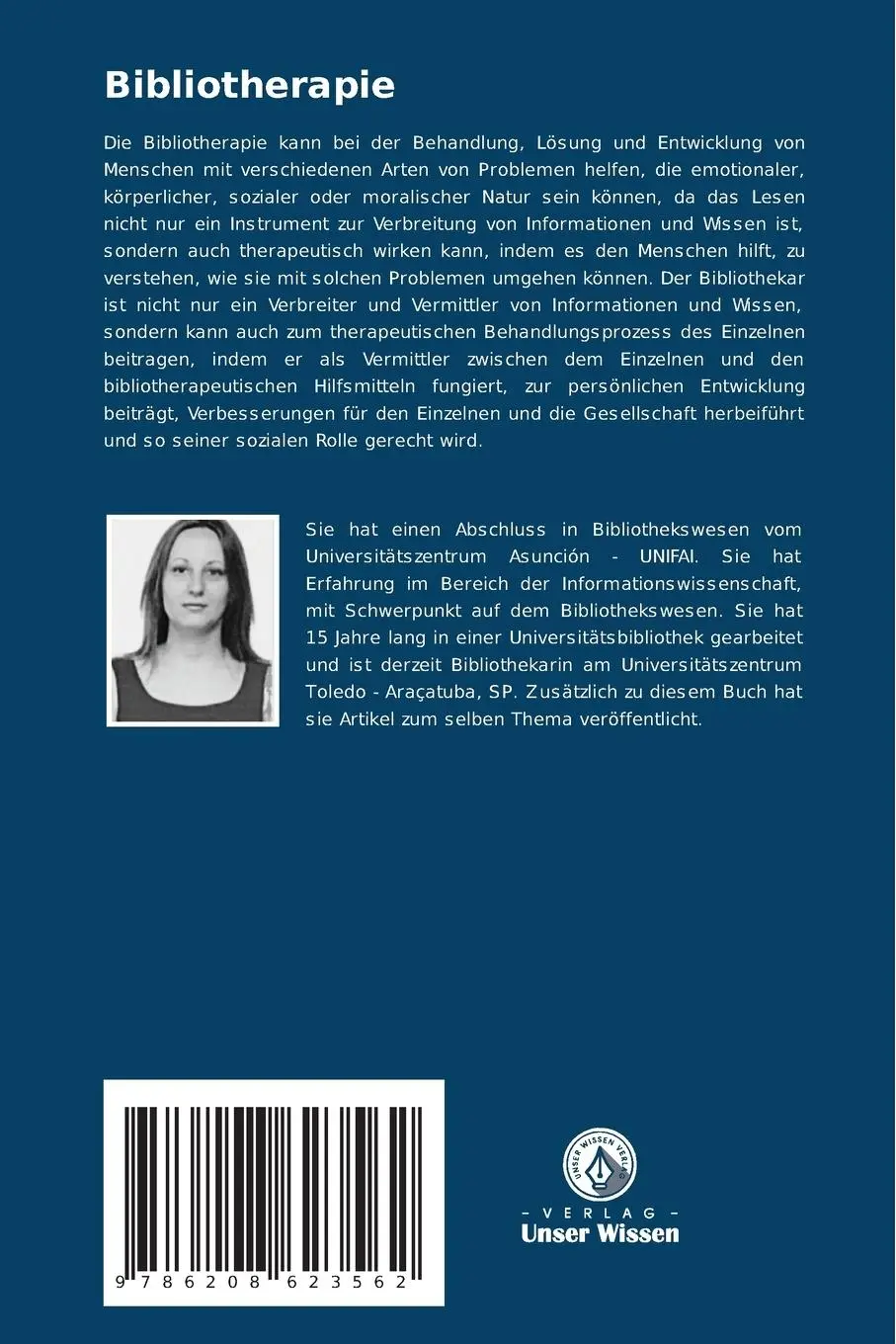 Rückseite: 9786208623562 | Bibliotherapie | Ein neuer Bereich für Bibliothekare | Magalhães