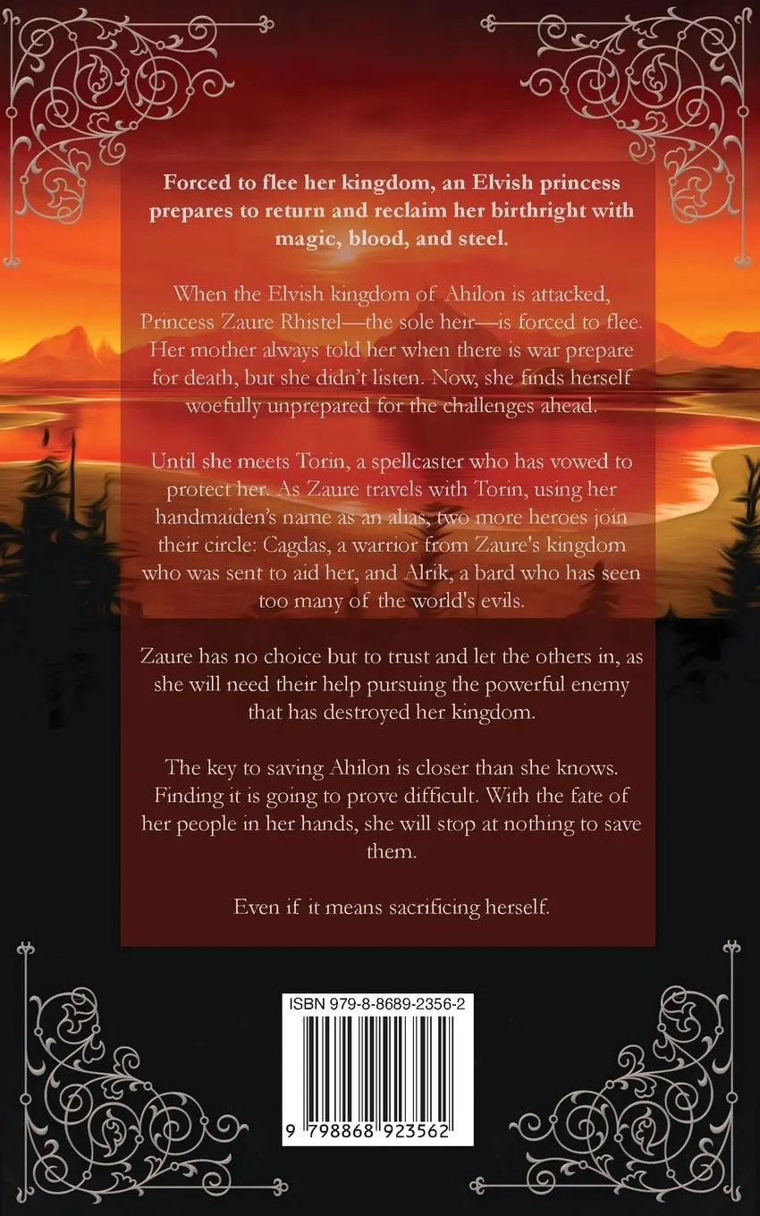 Rückseite: 9798868923562 | The Fall of Ahilon | A YA High Fantasy Chosen One Adventure | Shaye