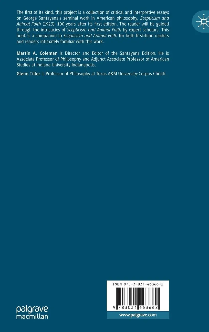Rückseite: 9783031463662 | The Palgrave Companion to George Santayana's Scepticism and Animal...