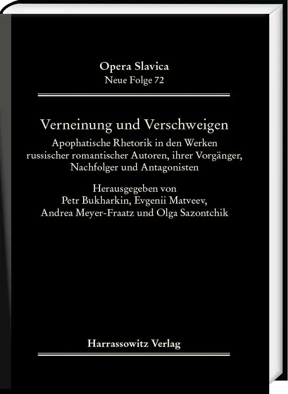 Cover: 9783447123662 | Verneinung und Verschweigen | Petr Bukharkin (u. a.) | Buch | VIII