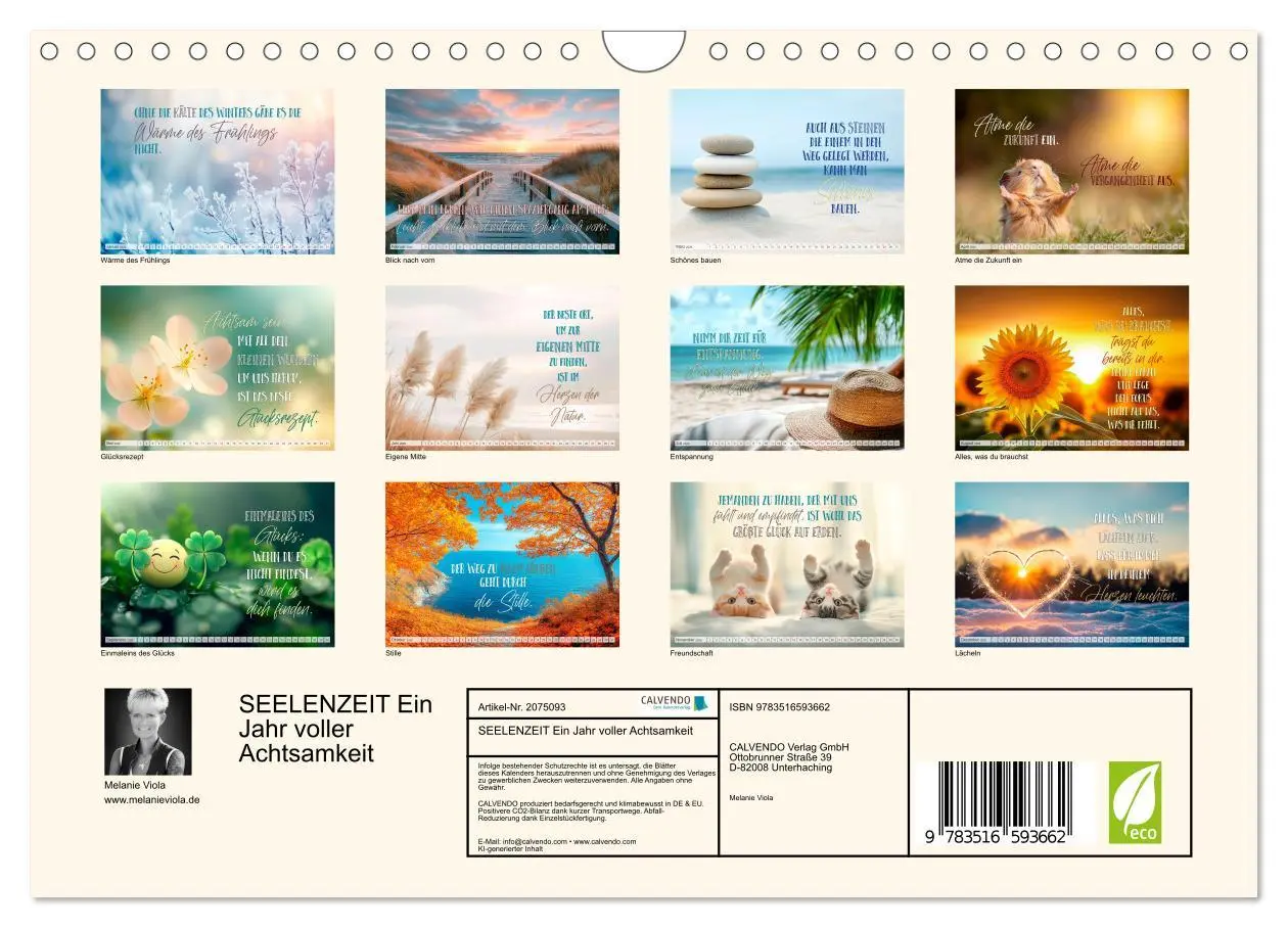 Bild: 9783516593662 | SEELENZEIT Ein Jahr voller Achtsamkeit (Wandkalender 2026 DIN A4...