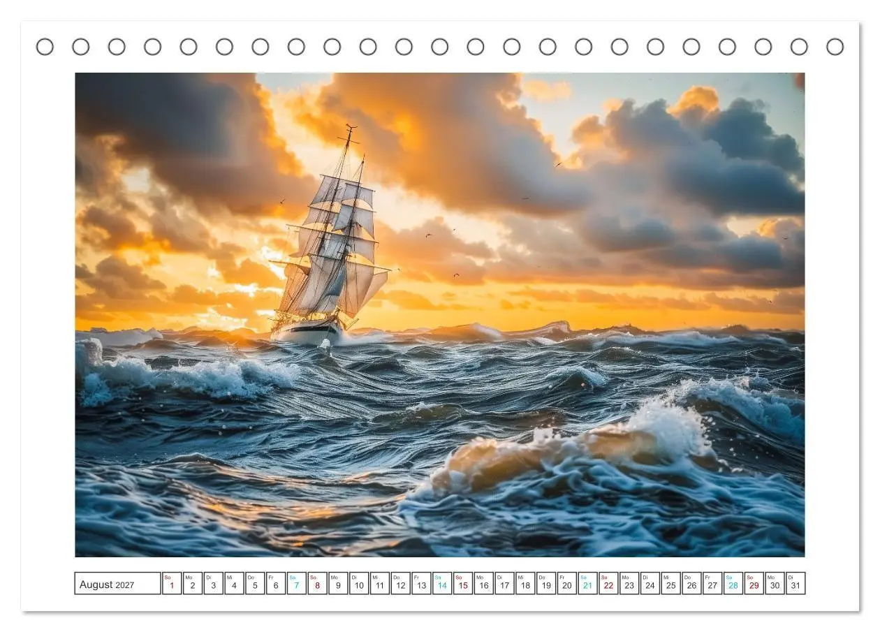 Bild: 9783569133662 | Wind und Wogen (Tischkalender 2027 DIN A5 quer), CALVENDO...