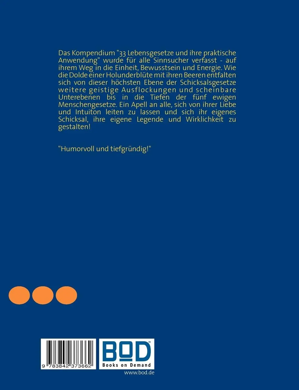 Rückseite: 9783842373662 | 33 Lebensgesetze und ihre praktische Anwendung | Thorsten Nagel | Buch
