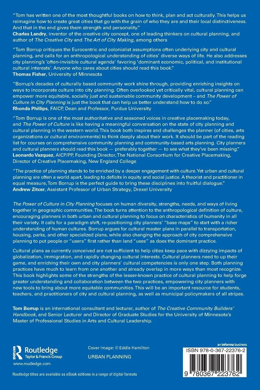 Rückseite: 9780367223762 | The Power of Culture in City Planning | Tom Borrup | Taschenbuch