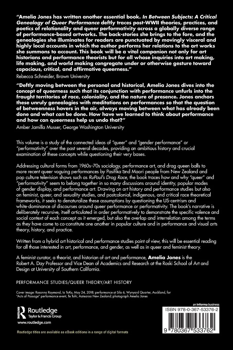Rückseite: 9780367533762 | In Between Subjects | A Critical Genealogy of Queer Performance | Buch