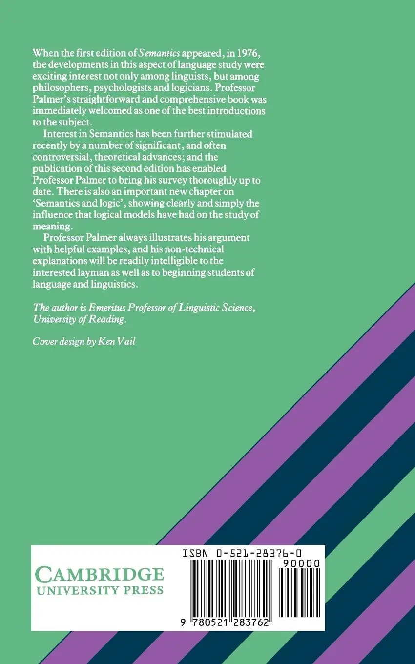 Rückseite: 9780521283762 | Semantics | Frank Robert Palmer (u. a.) | Taschenbuch | Englisch