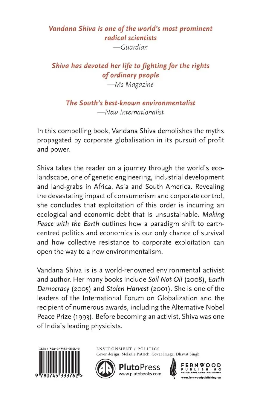 Rückseite: 9780745333762 | Making Peace with the Earth | Vandana Shiva | Taschenbuch | Englisch