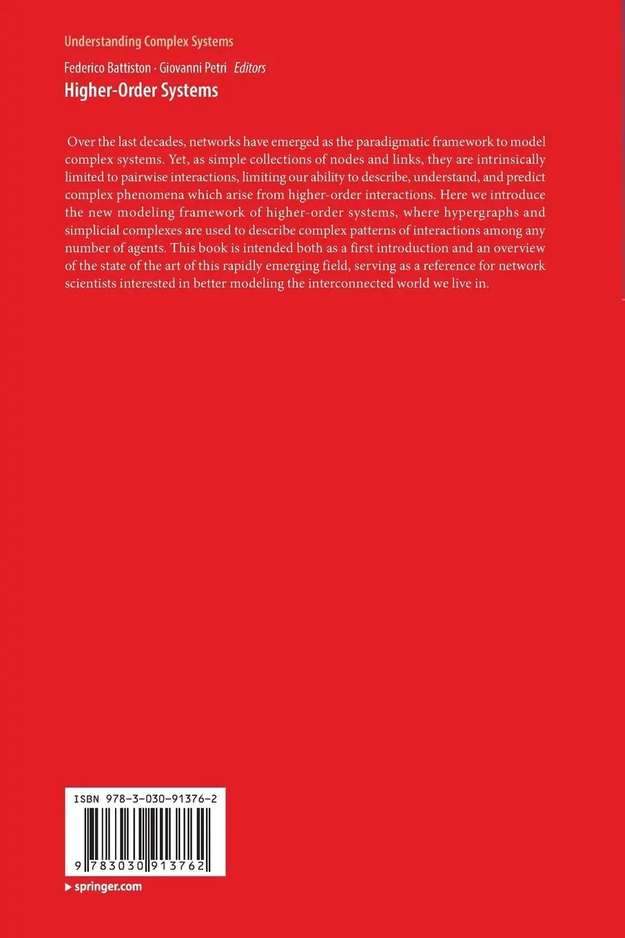 Rückseite: 9783030913762 | Higher-Order Systems | Giovanni Petri (u. a.) | Taschenbuch | x | 2023