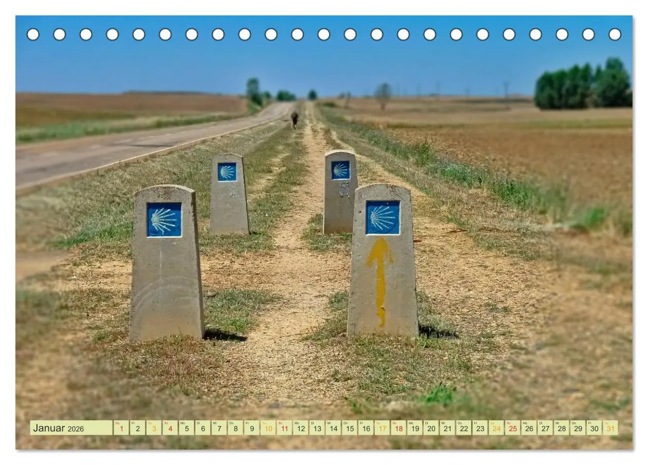 Bild: 9783516033762 | Jakobsweg - pilgern auf dem Camino de Santiago (Tischkalender 2026...