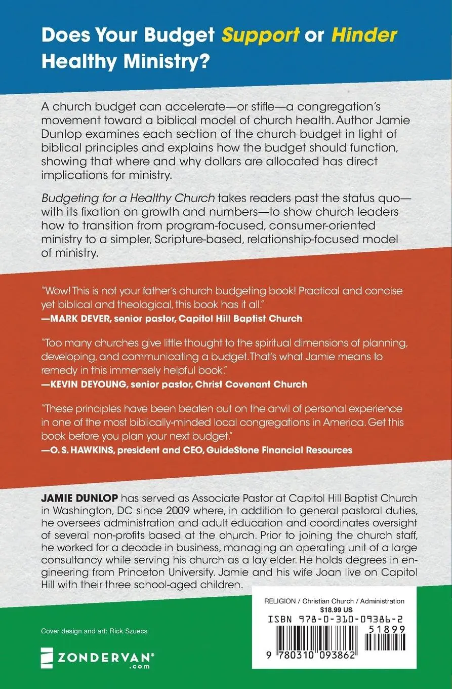 Rückseite: 9780310093862 | Budgeting for a Healthy Church | Jamie Dunlop | Taschenbuch | Englisch