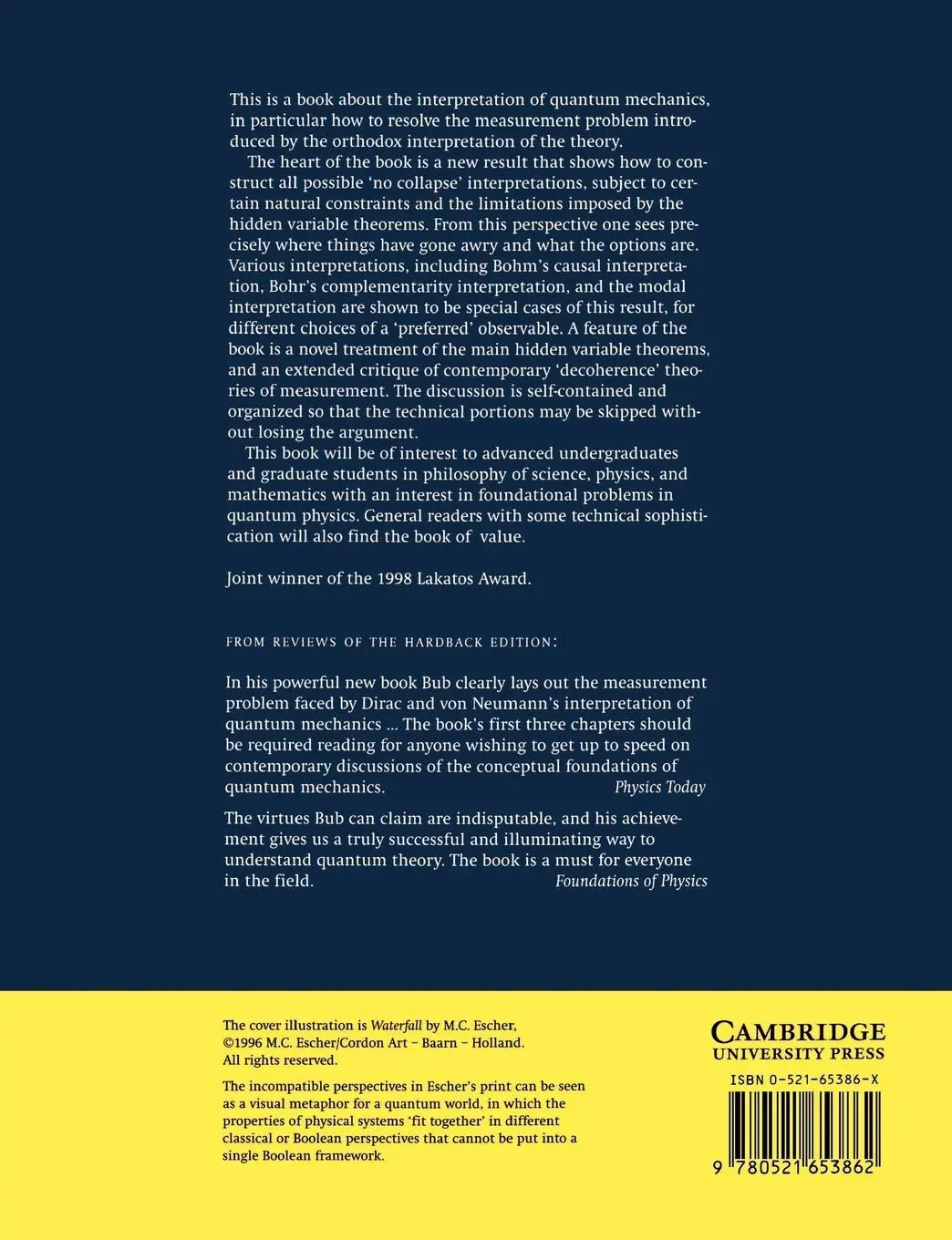 Rückseite: 9780521653862 | Interpreting the Quantum World | Jeffrey Bub (u. a.) | Taschenbuch