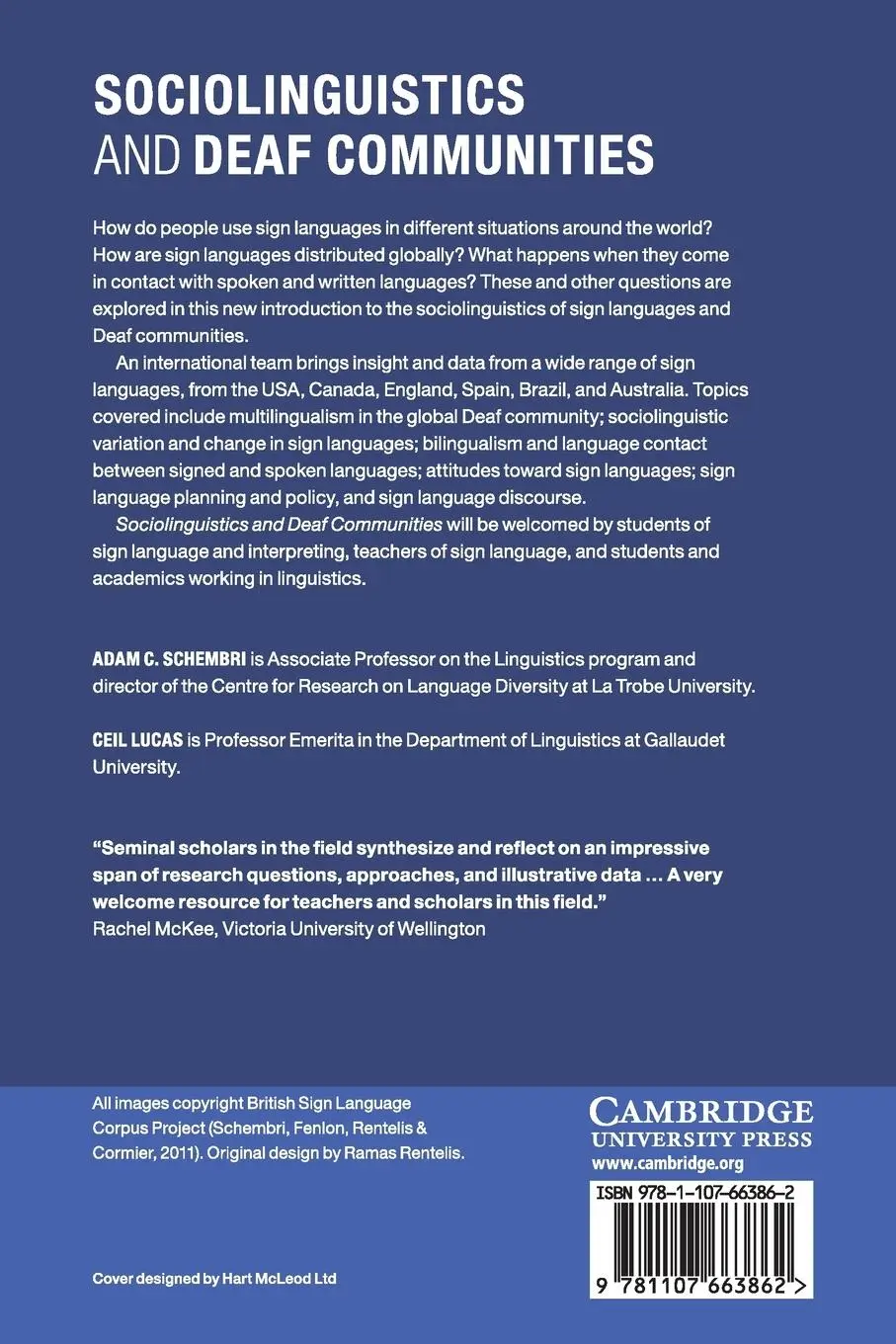 Rückseite: 9781107663862 | Sociolinguistics and Deaf Communities | Adam C. Schembri (u. a.)