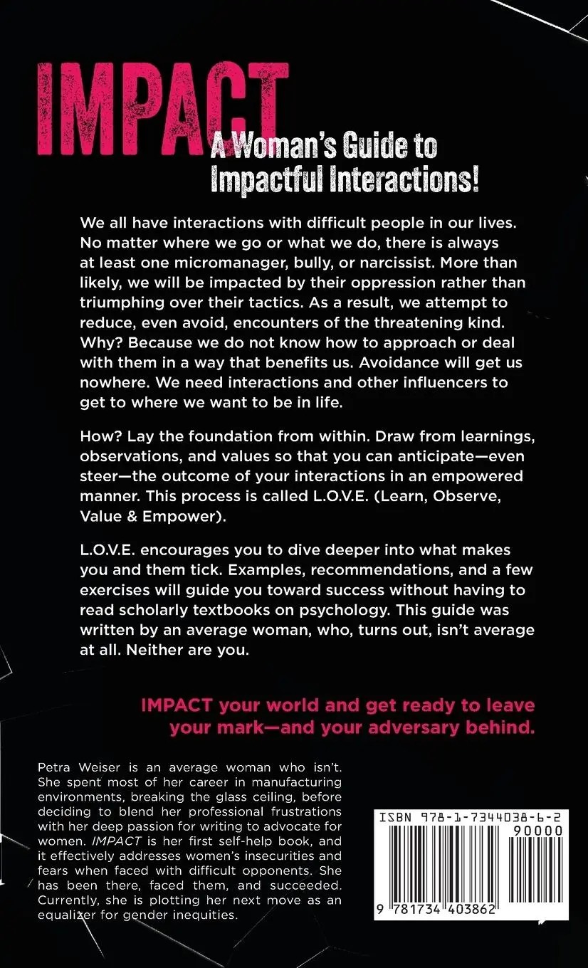 Rückseite: 9781734403862 | IMPACT | A Woman's Guide to Impactful Interactions! | Petra Weiser