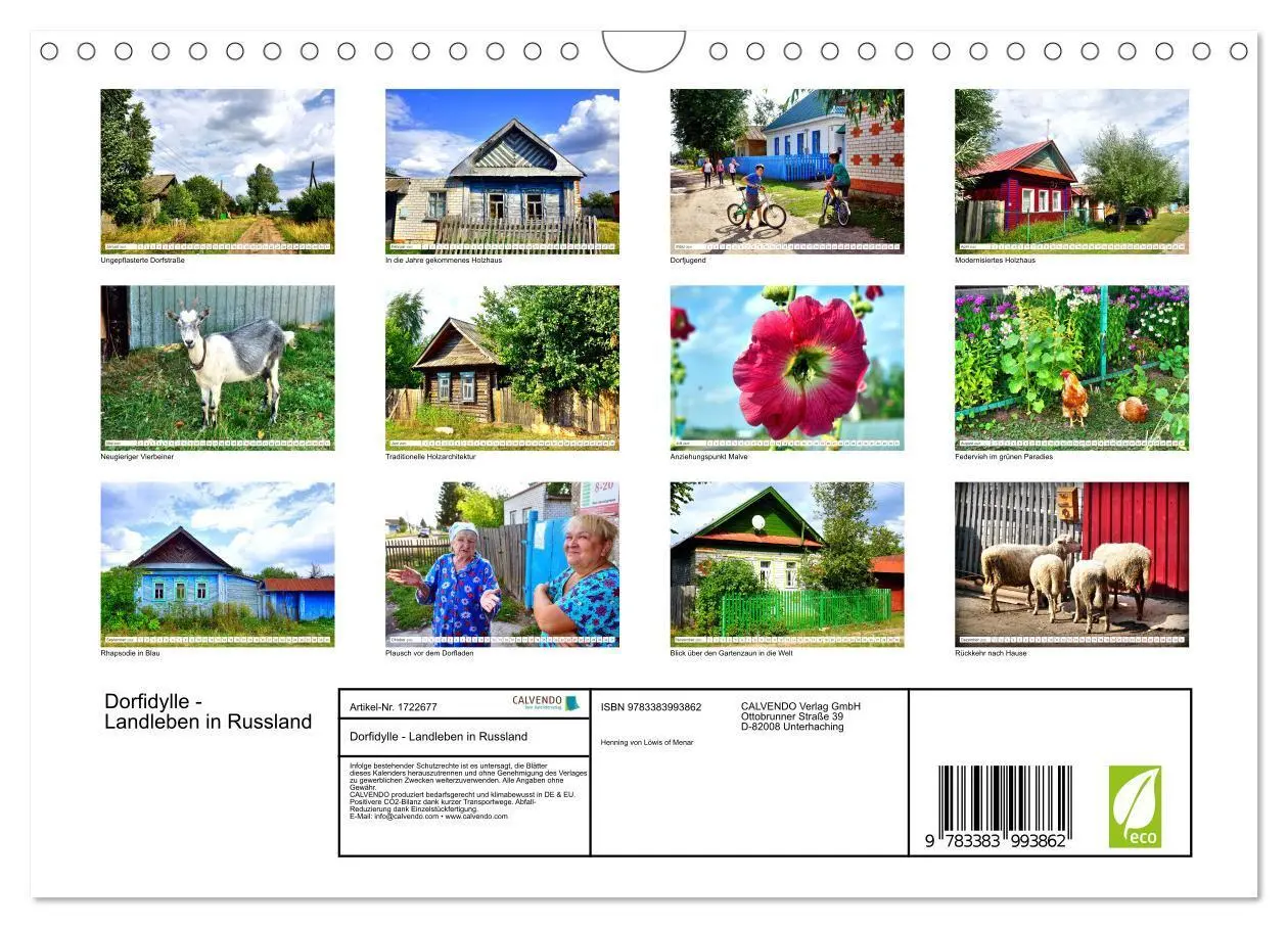 Bild: 9783383993862 | Dorfidylle - Landleben in Russland (Wandkalender 2025 DIN A4 quer),...